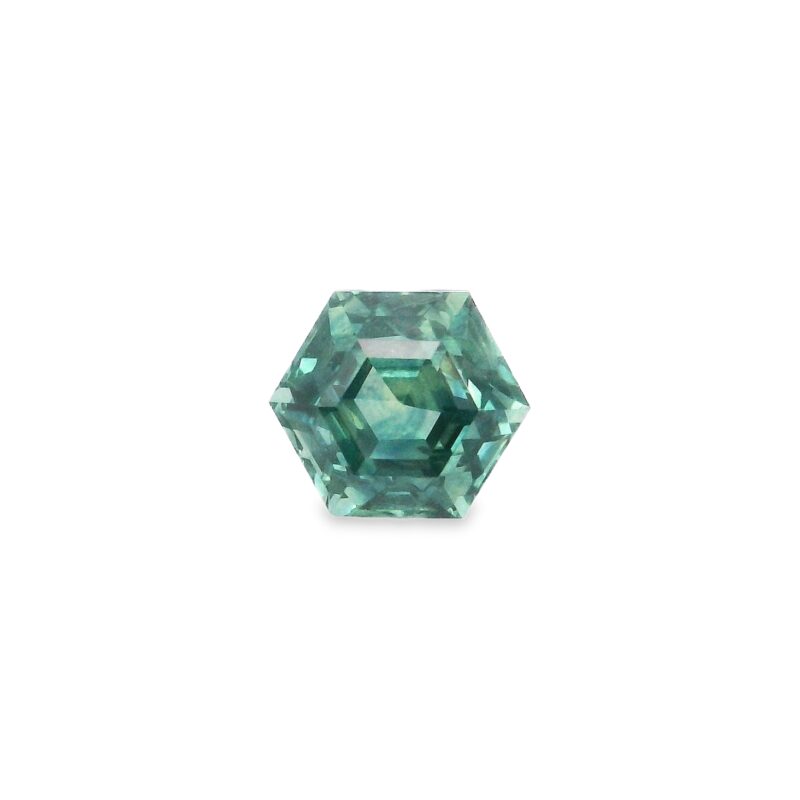 Montana Sapphire, Blue Green, Hexagon, 1.45 ct