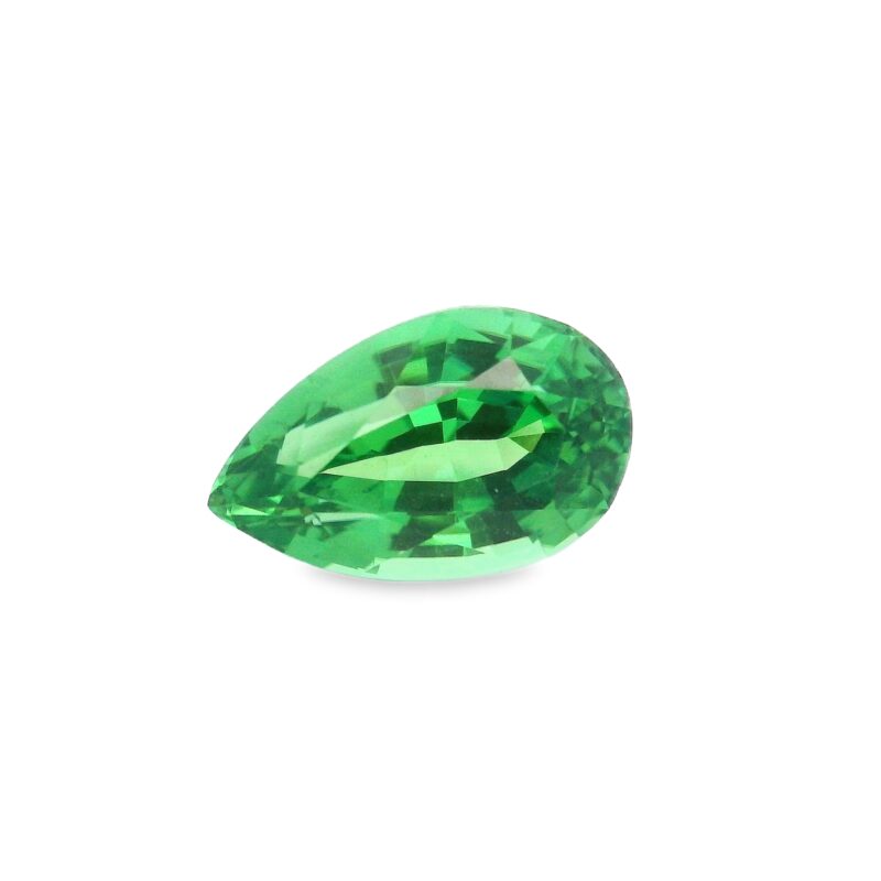 Chrome tourmaline, Green, Pear, 1.92 ct