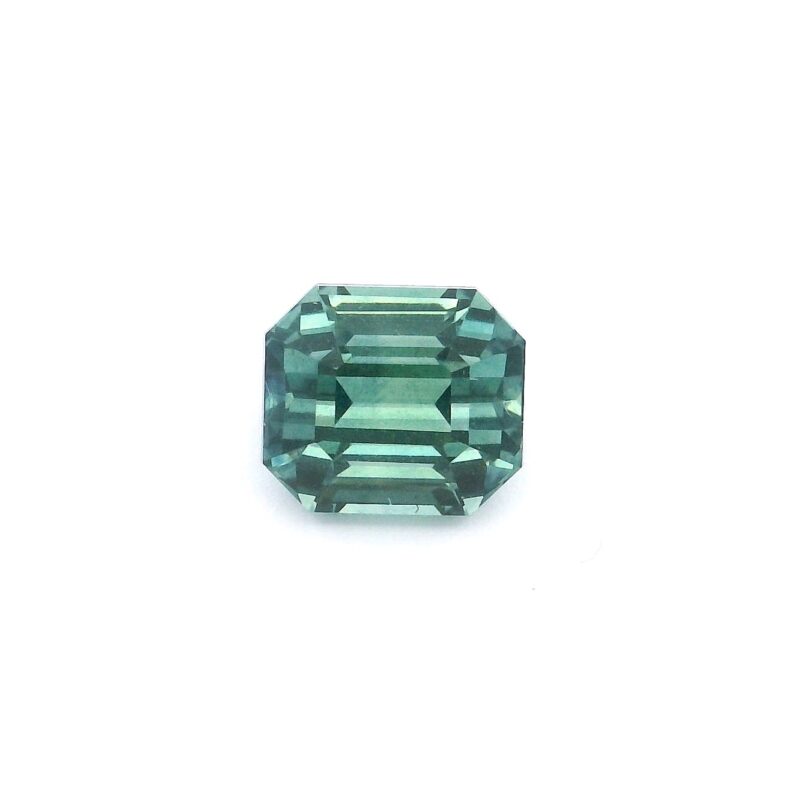 Montana Sapphire, Blue Green, Emerald cut, 1.94 ct