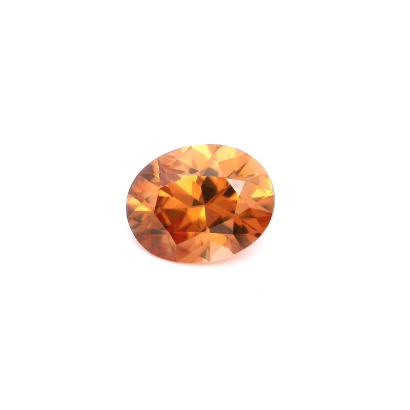 Zircon, Orange, Oval, 4.72 ct