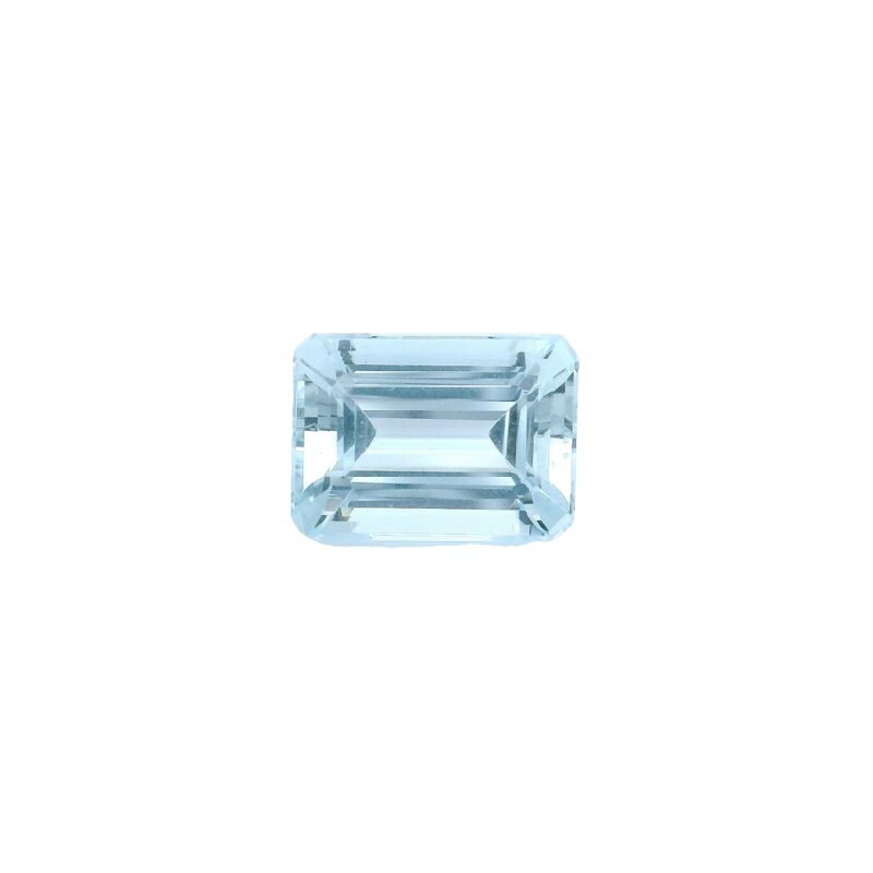 Aquamarine, Blue, Emerald cut, 7.42 ct