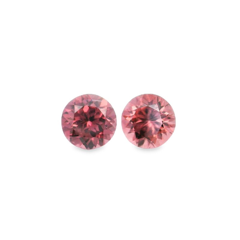 Zircon, Pink, Round, 3.99 ct