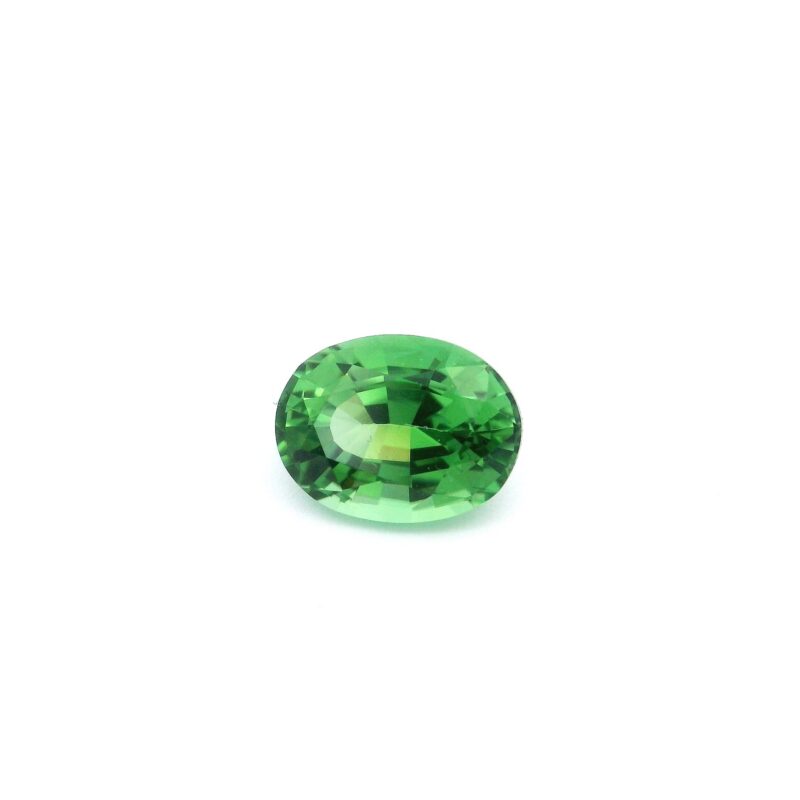 Chrome tourmaline, Green, Oval, 1.23 ct