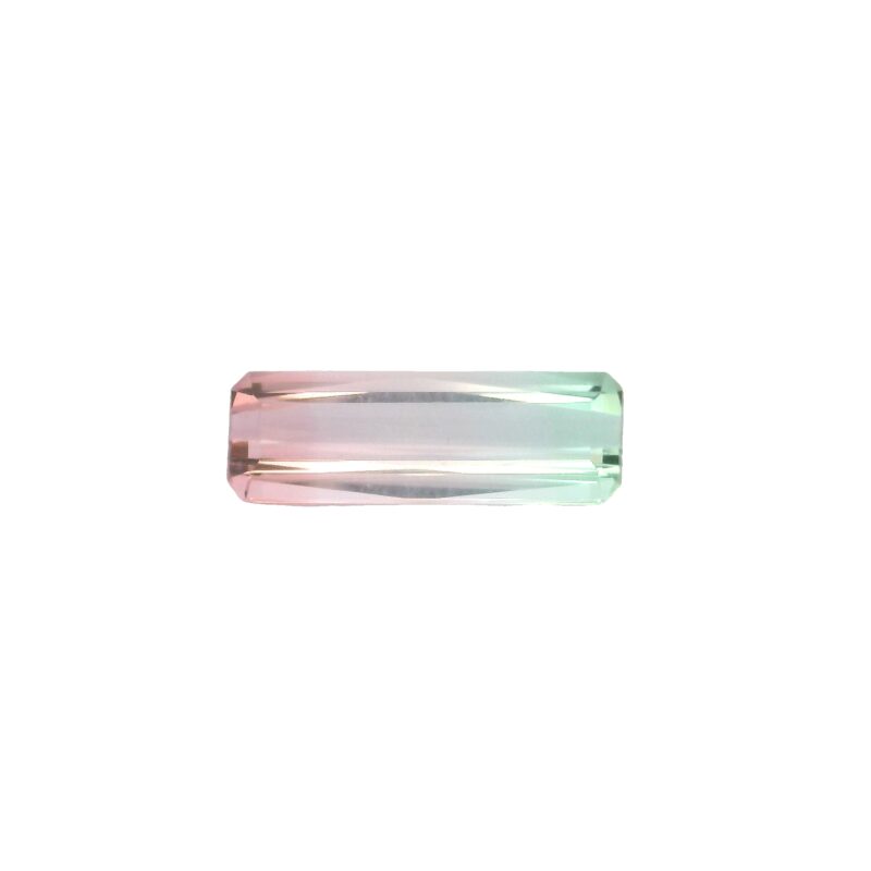 Tourmaline, Bi-color, Radiant, 3.92 ct