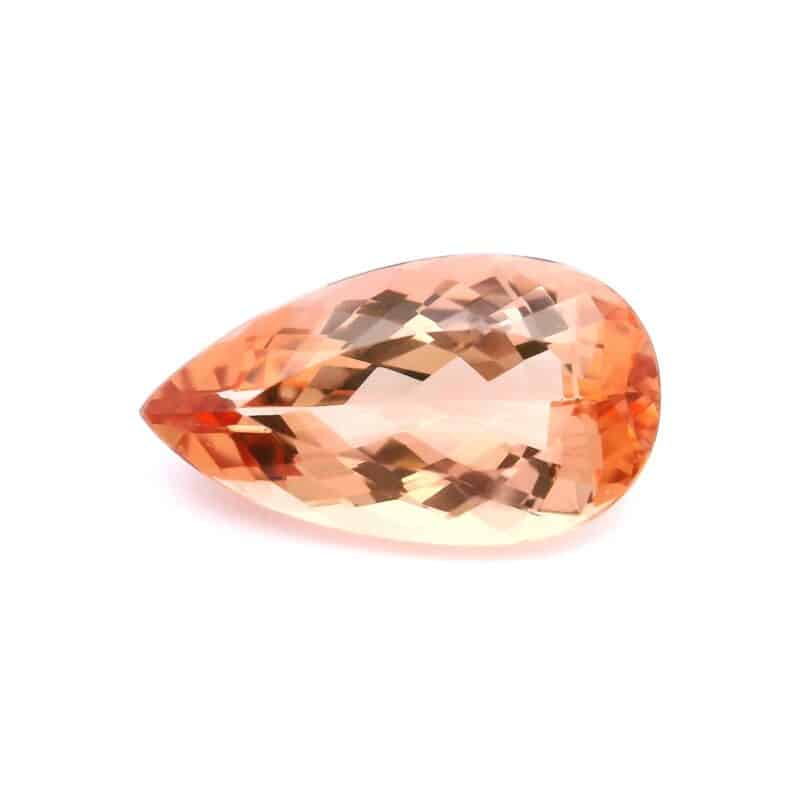 Topaz, Peach, Pear, 3.05 ct