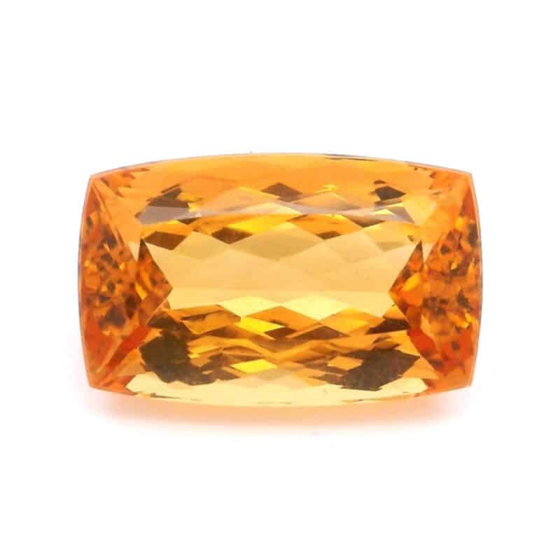 Topaz, Orange, Cushion, 6.99 ct