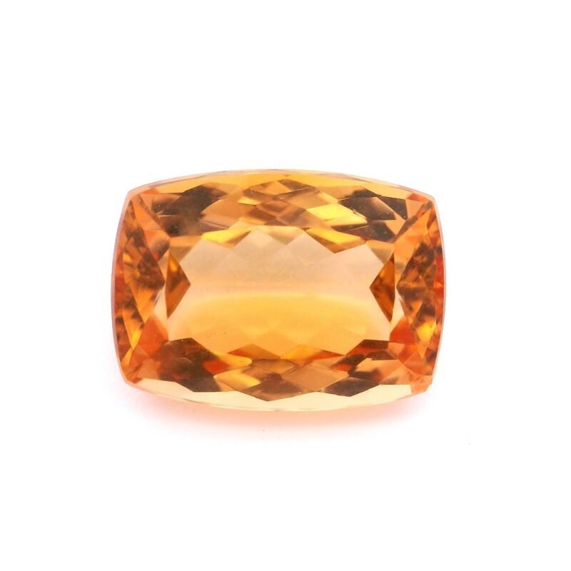 Topaz, Orange, Cushion, 4.59 ct
