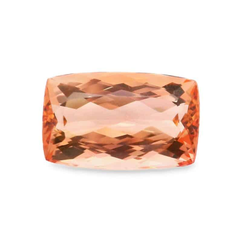 Topaz, Peach, Cushion, 4.92 ct