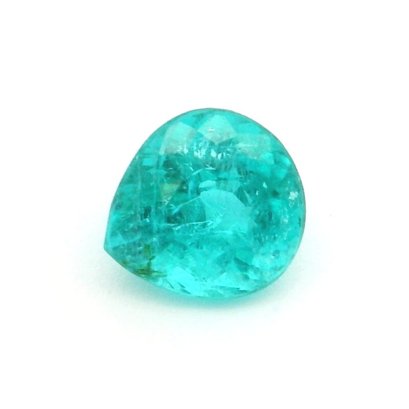 Paraiba tourmaline, Blue Green, Pear, 0.39 ct