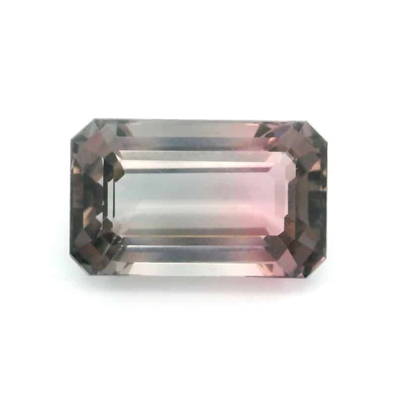 Tourmaline, Bi-color, Emerald cut, 8.32 ct