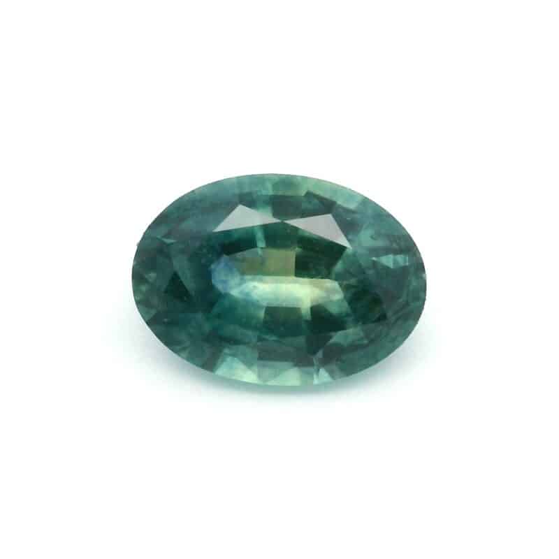Sapphire - Montana, Blue Green, Oval, 0.89 ct
