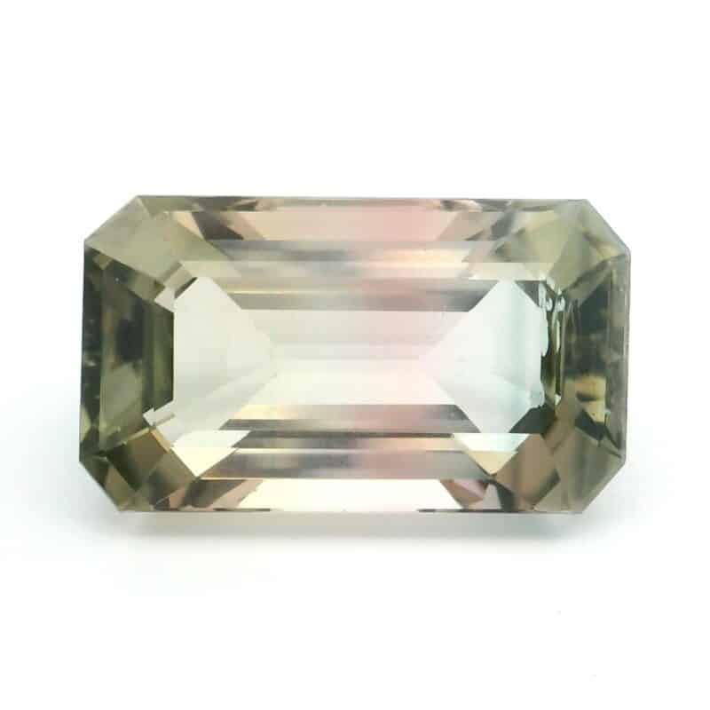 Tourmaline, Bi-color, Emerald cut, 14.16 ct