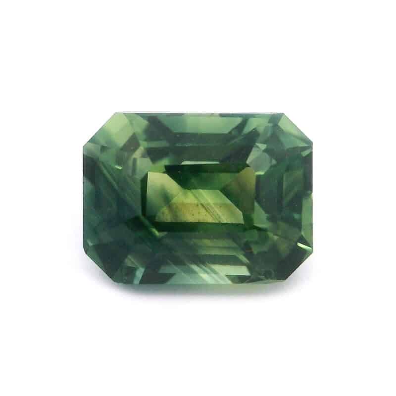 Sapphire, Green, Emerald cut, 1.80
