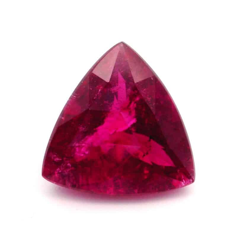 Tourmaline, Pink, Trillion, 0.00