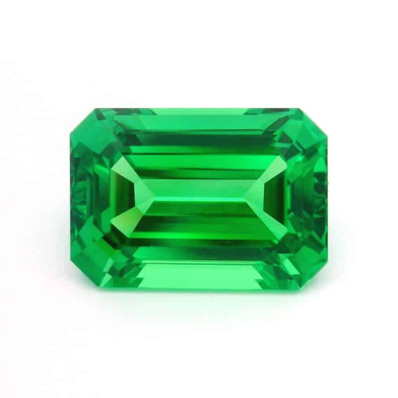 Tsavorite, Green, Emerald cut, 3.76