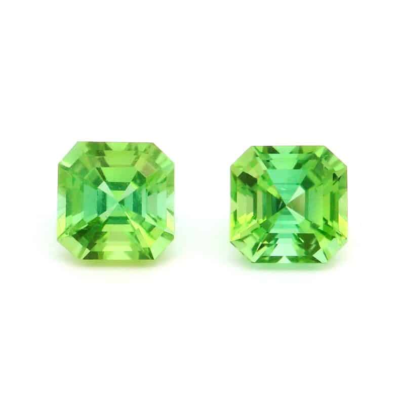Tourmaline, Green, Asscher, 2.24